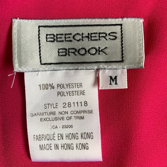 BEECHERS BROOK |  FUSHIA PINK round neck sleeveless camisole top, medium - Picture 5 of 6
